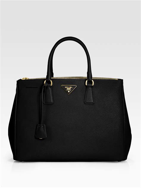 prada bi-color galleria double zip tote|PRADA Saffiano Lux Large Galleria Double Zip Tote Black .